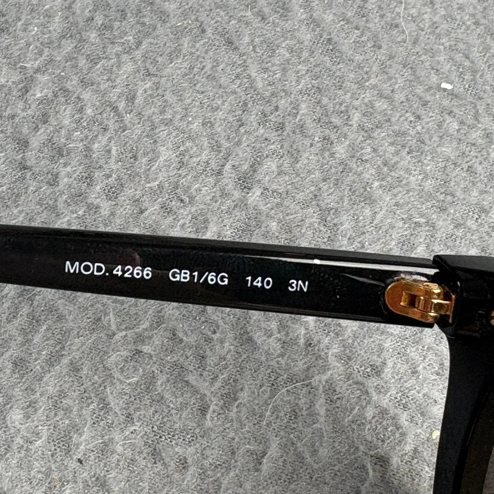 Versace MOD 4266 GB1/6G Black Cat Eye Sunglasses Gold Medusa Head Italy